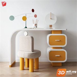 Kid's table and chairs Skp Files 